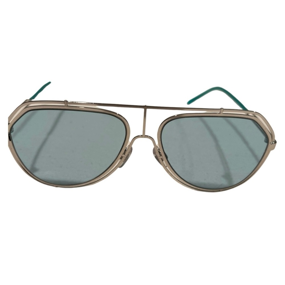 Dolce and Gabbana Aviator Sunglasses with Teal Accents